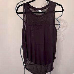 Tresics black deep armholes muscle tunic